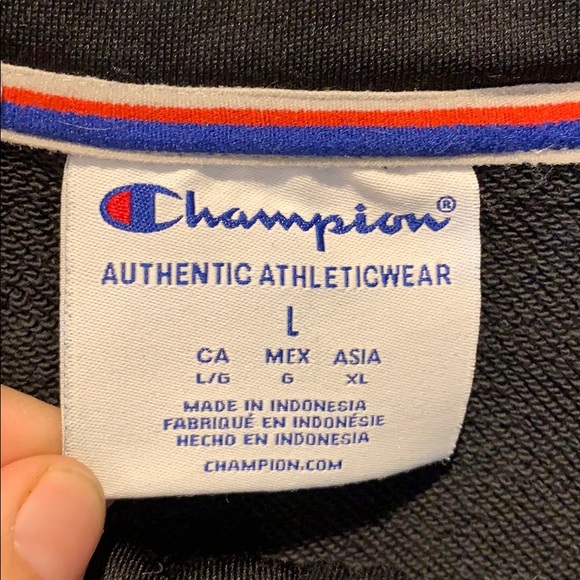 Men’s Black Champion ‘Phys Ed Warm-Up’ Jacket Sz L - Picture 4 of 8